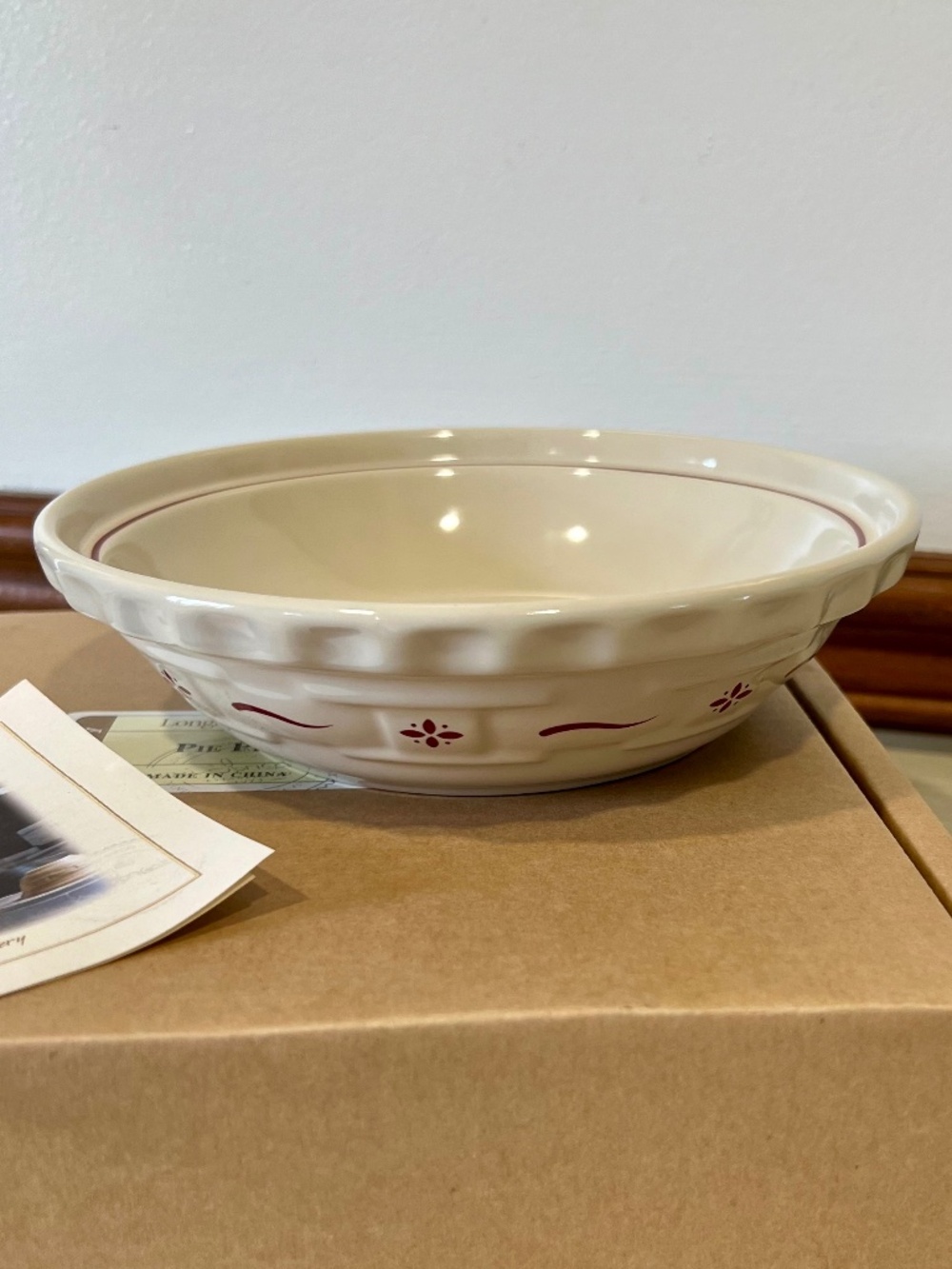 Longaberger Pie Plate 6 inch Red